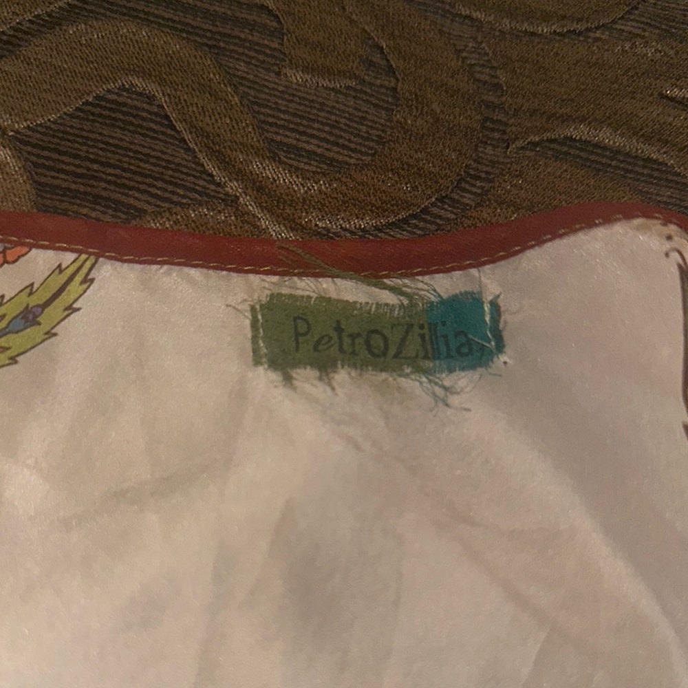 House of Petro Zillow Silk Floral Embroidered Print Blouse - Picture 2 of 7